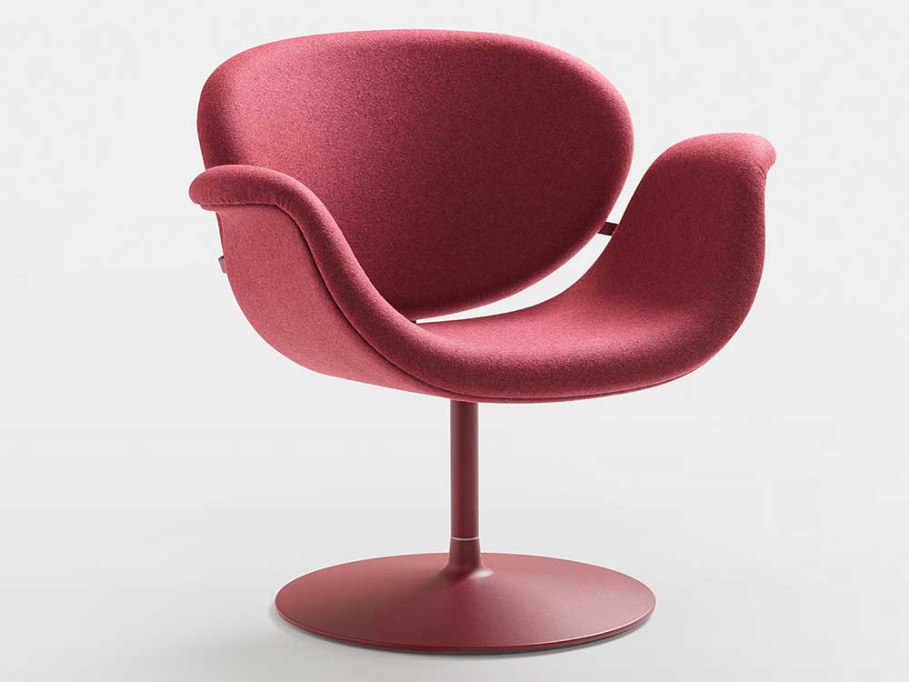 Artifort-Tulip-Midi-Chair-eetkamerstoel-rood-stof-2