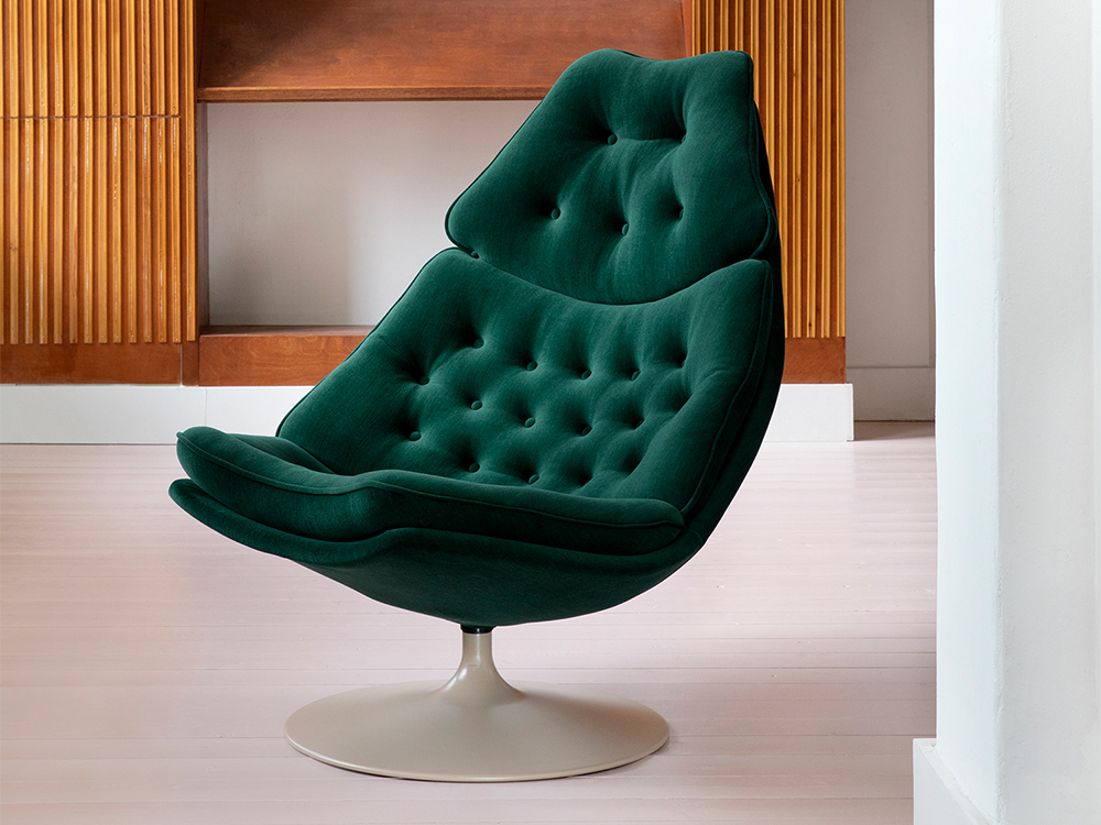 Artifort-F500-fauteuil-stof-donkergroen