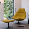 Artifort-F500-fauteuil-stof-geel